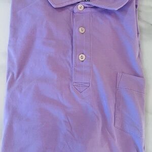Men’s Peter Millar Lavender Cotton Polo Shirt Large